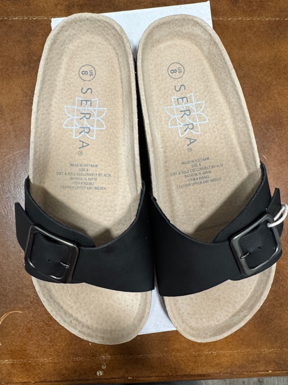 Serra Leather 
Black Slide Single Buckle with Buckle NWT Sz 8